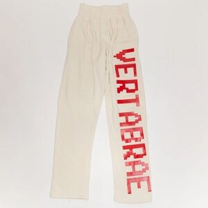 Vertabrae Cream & Red Logo Sweatpants